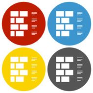Wall icon on circle buttons N2