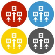 Logistics icon on circle buttons N2