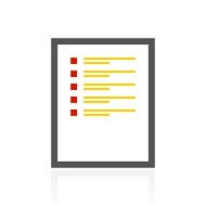Document icon on a white background