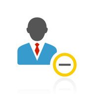 Businessman icon on a white background