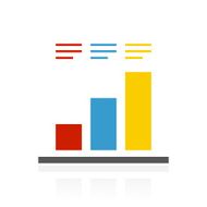 Bar Graph icon on a white background