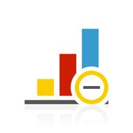Bar Graph icon on a white background N2