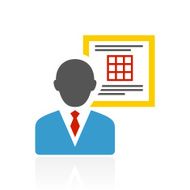 Businessman icon on a white background N2
