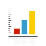 Bar Graph icon on a white background N3