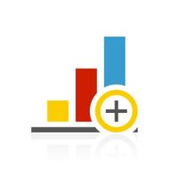 Bar Graph icon on a white background N4