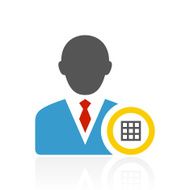 Businessman icon on a white background N3