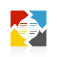 Chevron Chart icon on a white background N2