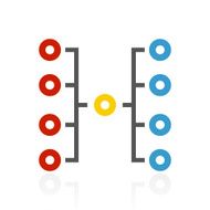 Flowchart icon on a white background N3