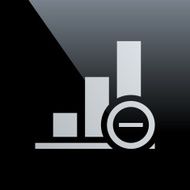 Bar Graph icon on a black background N2