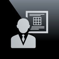 Businessman icon on a black background N2