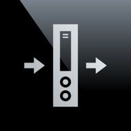 Network Server icon on a black background