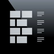 Wall icon on a black background