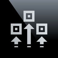 Logistics icon on a black background