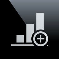 Bar Graph icon on a black background N4