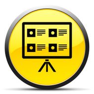 Projection Screen icon on a round button