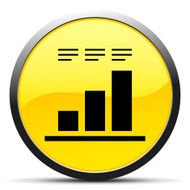 Bar Graph icon on a round button