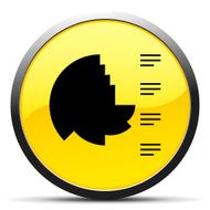 Coxcomb Chart icon on a round button