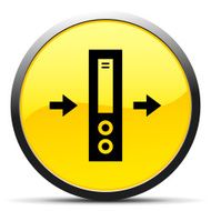 Network Server icon on a round button