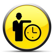 Businessman icon on a round button N4