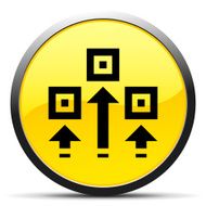 Logistics icon on a round button