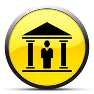 Bank icon on a round button N2
