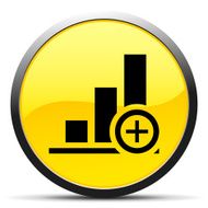 Bar Graph icon on a round button N4
