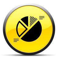 Pie Chart icon on a round button