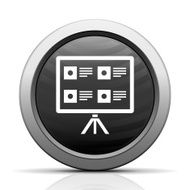 Projection Screen icon on a round button N2