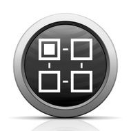 Flowchart icon on a round button N4