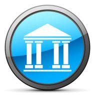 Bank icon on a round button N4