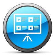 Projection Screen icon on a round button N3