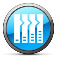 Flowchart icon on a round button N7