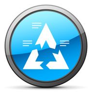 Chevron Chart icon on a round button N4