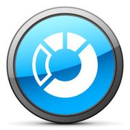 Donut Chart icon on a round button N3