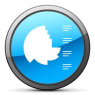 Coxcomb Chart icon on a round button N2