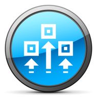 Logistics icon on a round button N2