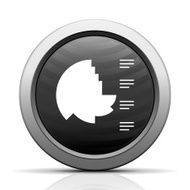 Coxcomb Chart icon on a round button N3