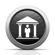 Bank icon on a round button N6