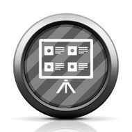 Projection Screen icon on a round button N4