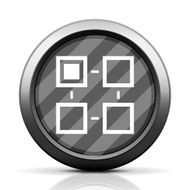 Flowchart icon on a round button N10