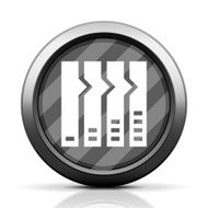 Flowchart icon on a round button N11