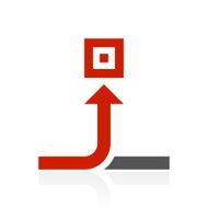 Conveyor icon on a white background