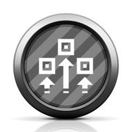 Logistics icon on a round button N4