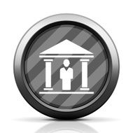 Bank icon on a round button N8