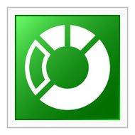 Donut Chart icon on a square button