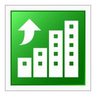 Apartment Building icon on a square button