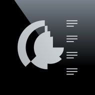 Coxcomb Chart icon on a black background