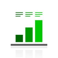 Bar Graph icon on a white background N5