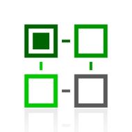 Flowchart icon on a white background N4