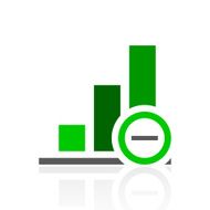 Bar Graph icon on a white background N6
